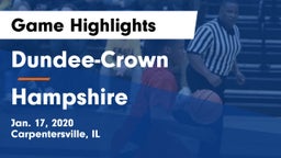 Dundee-Crown  vs Hampshire  Game Highlights - Jan. 17, 2020
