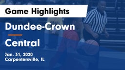 Dundee-Crown  vs Central  Game Highlights - Jan. 31, 2020