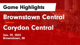 Brownstown Central  vs Corydon Central Game Highlights - Jan. 29, 2022