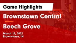 Brownstown Central  vs Beech Grove Game Highlights - March 12, 2022
