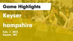Keyser  vs hampshire Game Highlights - Feb. 7, 2022