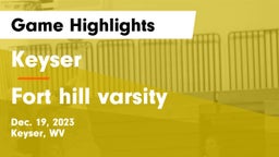 Keyser  vs Fort hill varsity  Game Highlights - Dec. 19, 2023