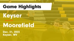 Keyser  vs Moorefield  Game Highlights - Dec. 21, 2023