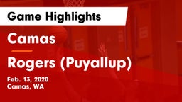 Camas  vs Rogers  (Puyallup) Game Highlights - Feb. 13, 2020