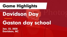 Davidson Day  vs Gaston day school Game Highlights - Jan. 22, 2020