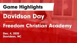 Davidson Day  vs Freedom Christian Academy Game Highlights - Dec. 4, 2020