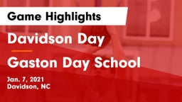 Davidson Day  vs Gaston Day School Game Highlights - Jan. 7, 2021