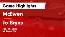 McEwen  vs Jo Bryns Game Highlights - Jan. 10, 2020