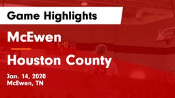 McEwen  vs Houston County Game Highlights - Jan. 14, 2020