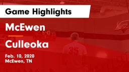 McEwen  vs Culleoka Game Highlights - Feb. 10, 2020