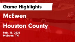 McEwen  vs Houston County  Game Highlights - Feb. 19, 2020