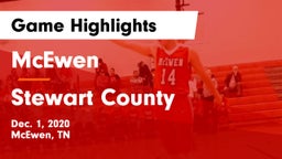 McEwen  vs Stewart County  Game Highlights - Dec. 1, 2020