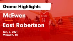 McEwen  vs East Robertson  Game Highlights - Jan. 8, 2021