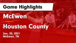 McEwen  vs Houston County  Game Highlights - Jan. 20, 2021