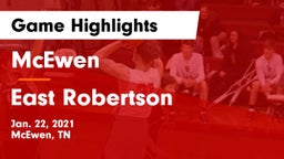 McEwen  vs East Robertson  Game Highlights - Jan. 22, 2021