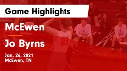 McEwen  vs Jo Byrns  Game Highlights - Jan. 26, 2021