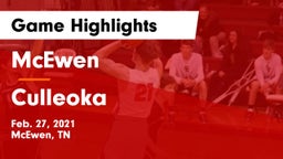 McEwen  vs Culleoka  Game Highlights - Feb. 27, 2021