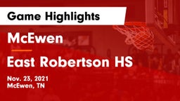 McEwen  vs East Robertson HS Game Highlights - Nov. 23, 2021