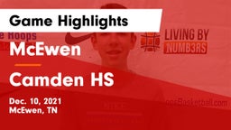 McEwen  vs Camden HS Game Highlights - Dec. 10, 2021