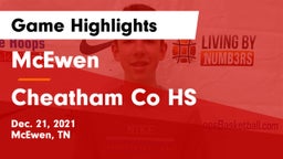 McEwen  vs Cheatham Co HS Game Highlights - Dec. 21, 2021