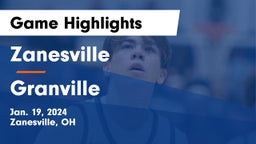 Zanesville  vs Granville  Game Highlights - Jan. 19, 2024