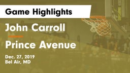 John Carroll  vs Prince Avenue  Game Highlights - Dec. 27, 2019