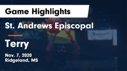 St. Andrews Episcopal  vs Terry  Game Highlights - Nov. 7, 2020