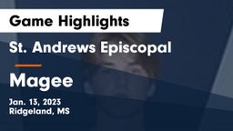 St. Andrews Episcopal  vs Magee  Game Highlights - Jan. 13, 2023