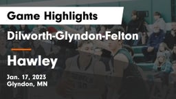 Dilworth-Glyndon-Felton  vs Hawley  Game Highlights - Jan. 17, 2023