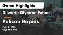 Dilworth-Glyndon-Felton  vs Pelican Rapids  Game Highlights - Feb. 9, 2023