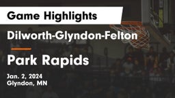 Dilworth-Glyndon-Felton  vs Park Rapids  Game Highlights - Jan. 2, 2024