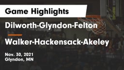 Dilworth-Glyndon-Felton  vs Walker-Hackensack-Akeley  Game Highlights - Nov. 30, 2021