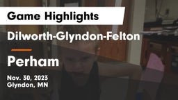 Dilworth-Glyndon-Felton  vs Perham  Game Highlights - Nov. 30, 2023
