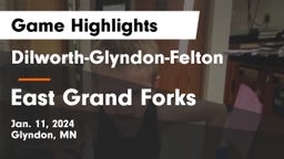 Dilworth-Glyndon-Felton  vs East Grand Forks  Game Highlights - Jan. 11, 2024