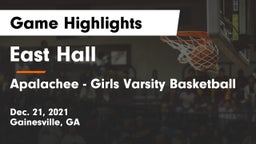 East Hall  vs Apalachee  - Girls Varsity Basketball Game Highlights - Dec. 21, 2021