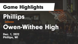 Phillips  vs Owen-Withee High Game Highlights - Dec. 1, 2022