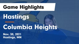 Hastings  vs Columbia Heights  Game Highlights - Nov. 30, 2021