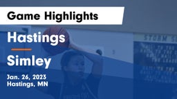 Hastings  vs Simley  Game Highlights - Jan. 26, 2023