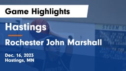 Hastings  vs Rochester John Marshall  Game Highlights - Dec. 16, 2023