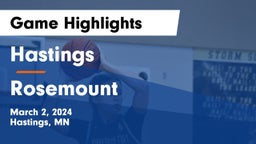 Hastings  vs Rosemount  Game Highlights - March 2, 2024