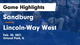 Sandburg  vs Lincoln-Way West  Game Highlights - Feb. 20, 2021