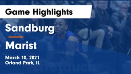 Sandburg  vs Marist  Game Highlights - March 10, 2021