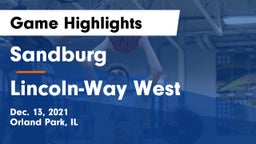 Sandburg  vs Lincoln-Way West  Game Highlights - Dec. 13, 2021