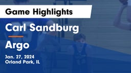 Carl Sandburg  vs Argo  Game Highlights - Jan. 27, 2024