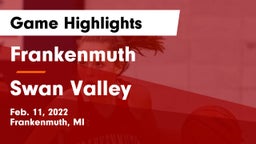 Frankenmuth  vs Swan Valley  Game Highlights - Feb. 11, 2022