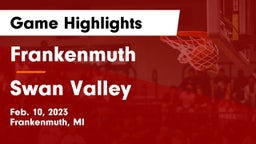 Frankenmuth  vs Swan Valley  Game Highlights - Feb. 10, 2023