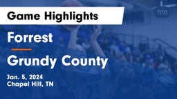 Forrest  vs Grundy County  Game Highlights - Jan. 5, 2024