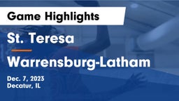 St. Teresa  vs Warrensburg-Latham  Game Highlights - Dec. 7, 2023