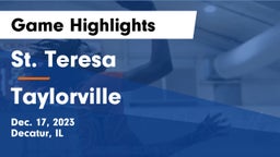 St. Teresa  vs Taylorville  Game Highlights - Dec. 17, 2023
