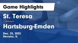 St. Teresa  vs Hartsburg-Emden Game Highlights - Dec. 23, 2023